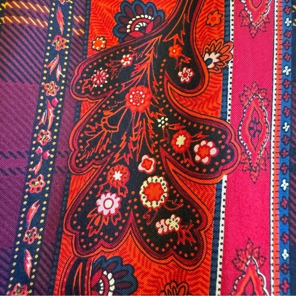 Vintage Silk Blouse Cheetah Floral Animal Print Size 8 MADE KOREA - Picture 13 of 15